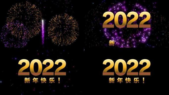 用中文拜年。背景中的烟花。视频庆祝新年。