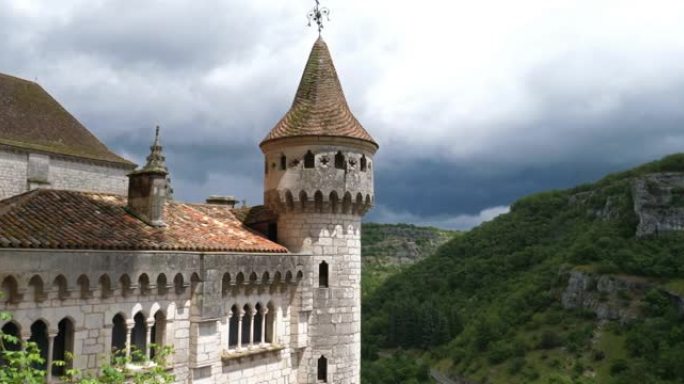 中世纪城市Rocamadour，Lot department，Occitanie，法国