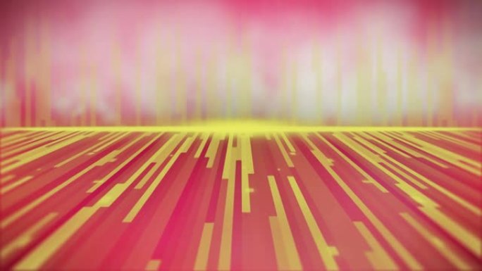 粉红色背景下的黄光轨迹的数字动画
