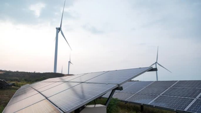 太陽能發電場和風力發電