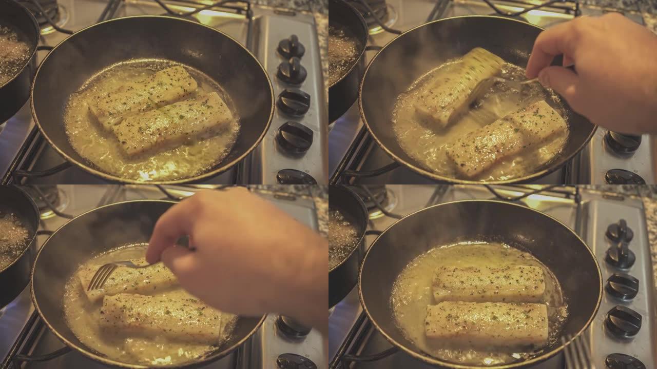 烹饪鱼锅