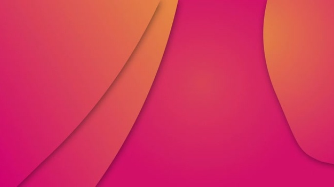 粉红色到橙色渐变线在无缝循环中挥舞的动画