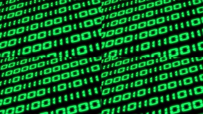 变零和一的背景。数字代码。环形运动