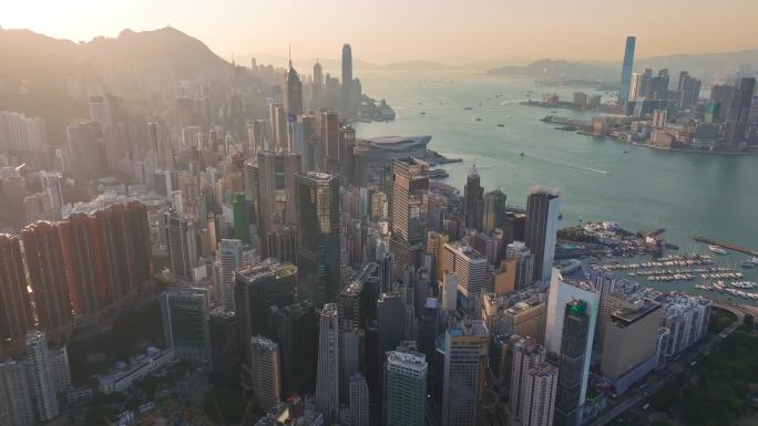 4K正版-航拍香港维多利亚城市景观04