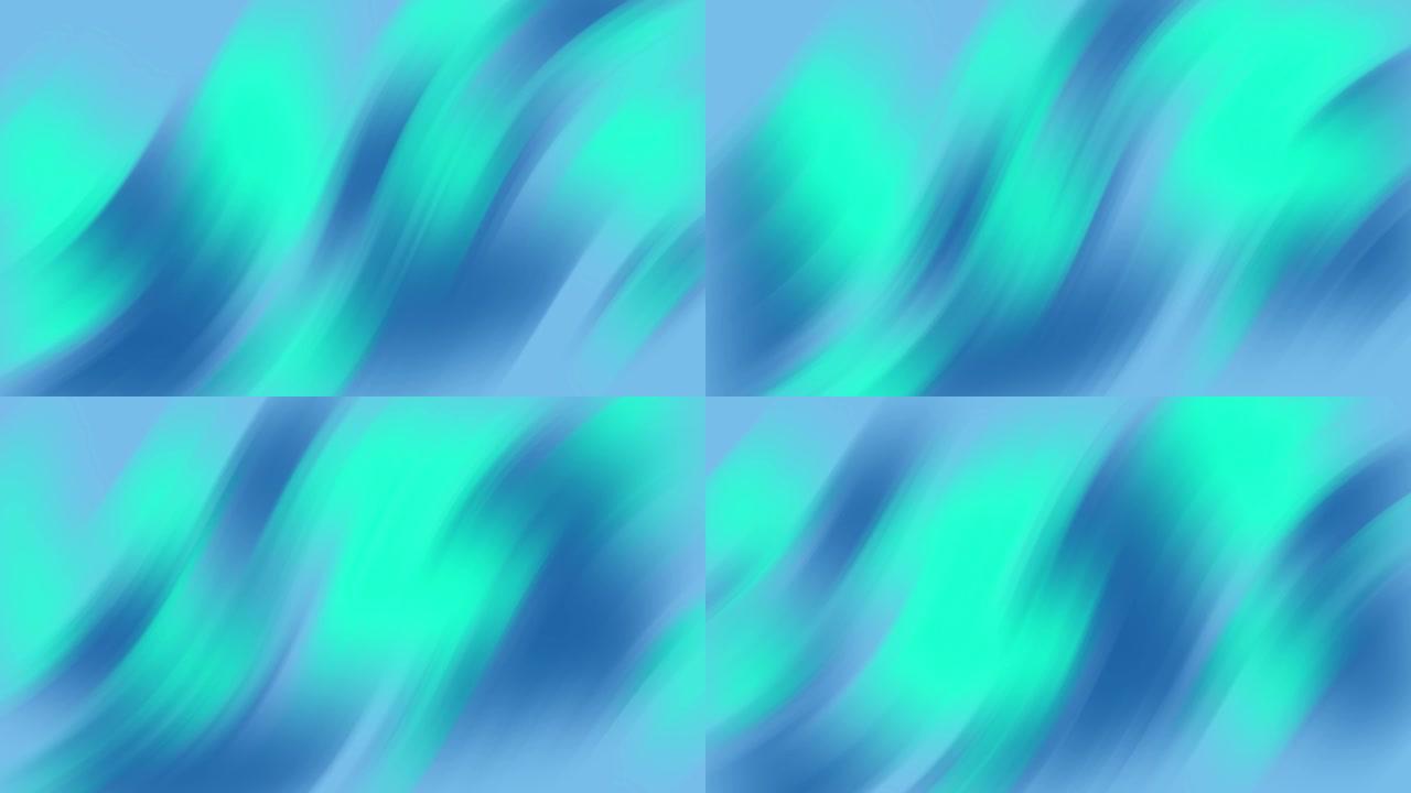 蓝色和青色动画渐变背景，漩涡背景4k运动图形视频元素