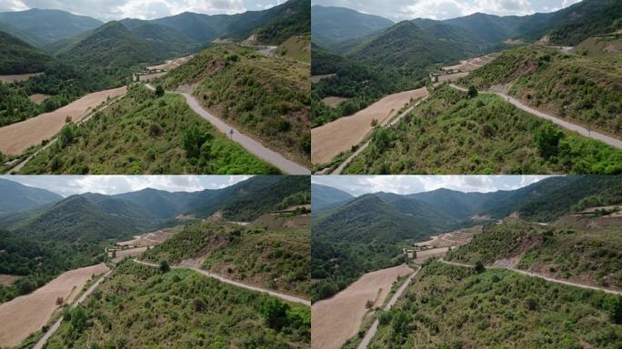 山景中的快速入门之路。穿过山间桥的高速公路。