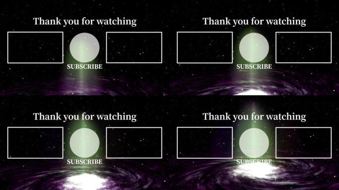 银河宇宙结束卡结束屏幕运动图形