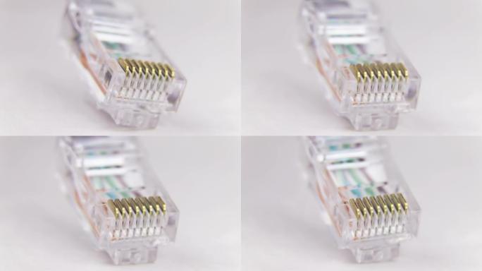 互联网网络连接器，rj45.Unified连接器8P8C。数据互联网电缆。用于互联网网络连接的局域网