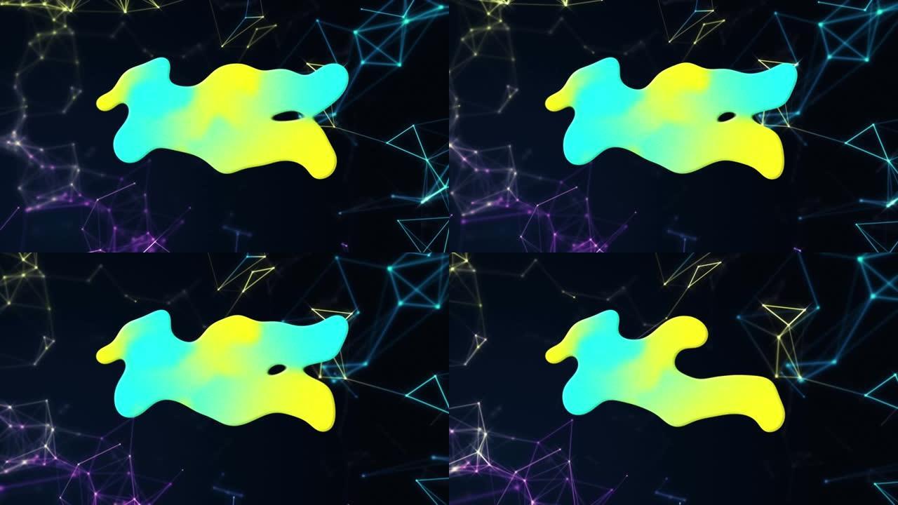 发光斑点和连接网络的动画