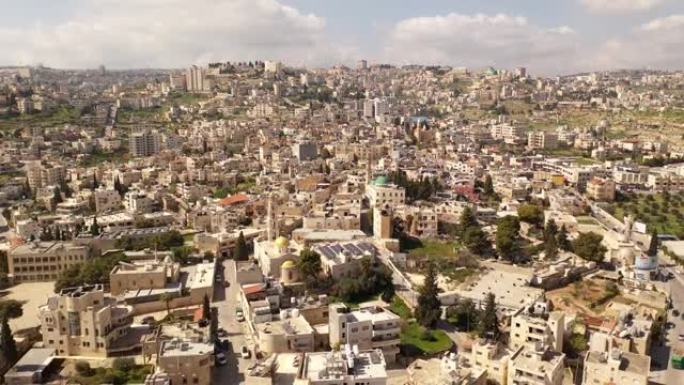 巴勒斯坦权力机构伯利恒市的鸟瞰图