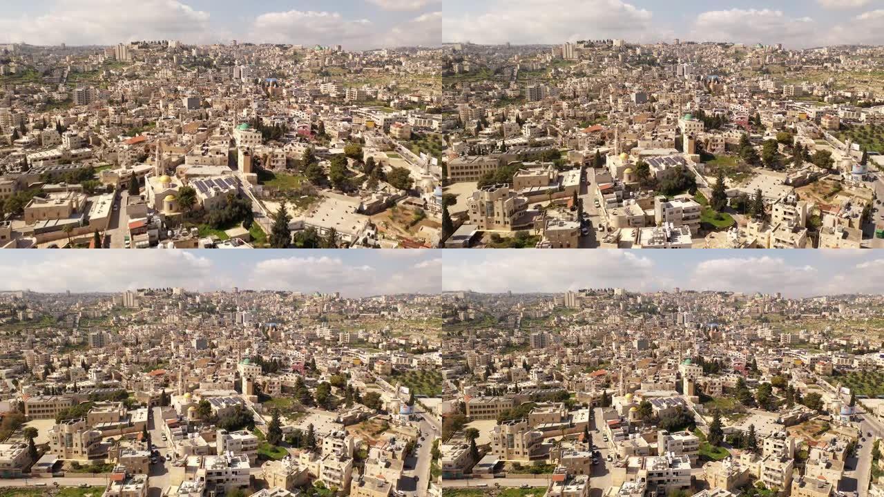 巴勒斯坦权力机构伯利恒市的鸟瞰图