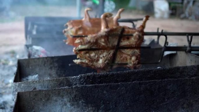 乳猪中国粤菜转整猪肉制成皮炭