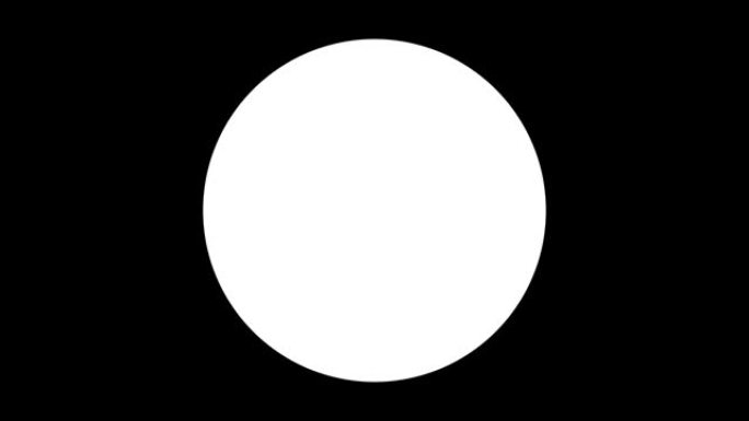 具有反转效果的黑白圆形。抽象动画