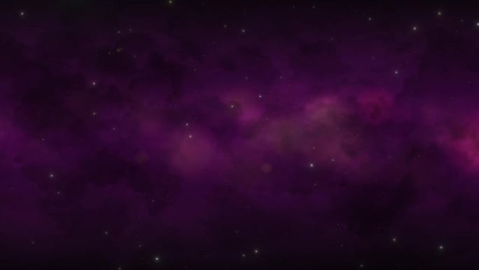 带有飞行小颗粒和恒星的深紫色星系