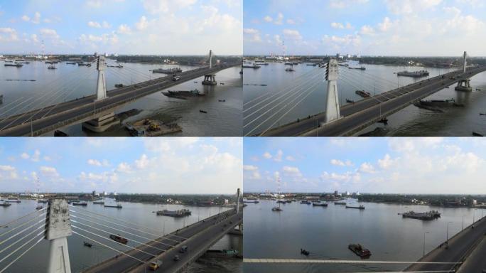 Shah Amanat桥无人机射击了孟加拉国吉大港