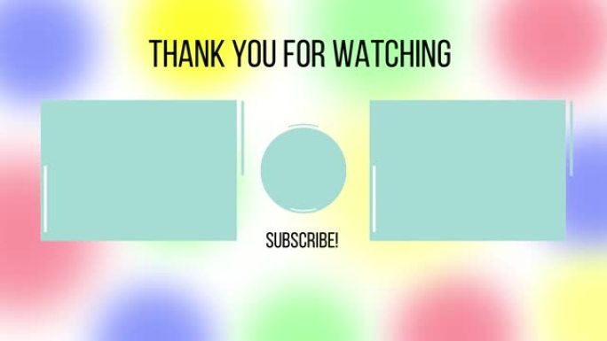 模糊色彩现代艺术风格的动画端屏。适用于带有儿童或儿童内容等的vlog频道。