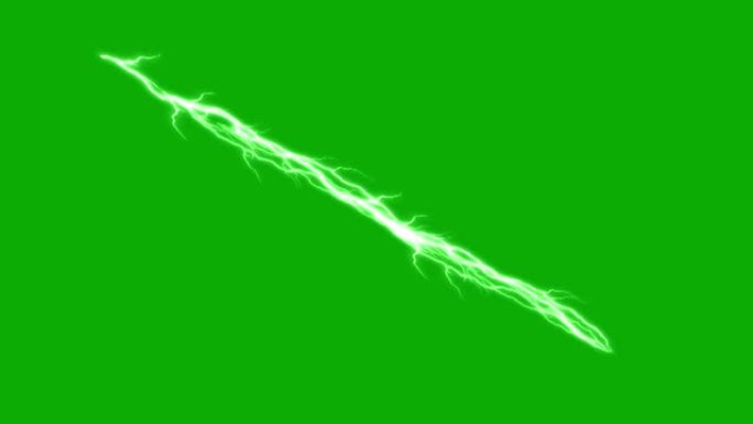 绿屏背景的闪电能量运动图形