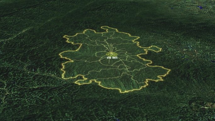卫星地图安徽省辐射多地AE模板