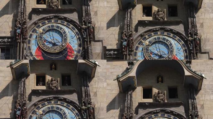 布拉格天文钟(或Orloj)在演出时间，捷克共和国