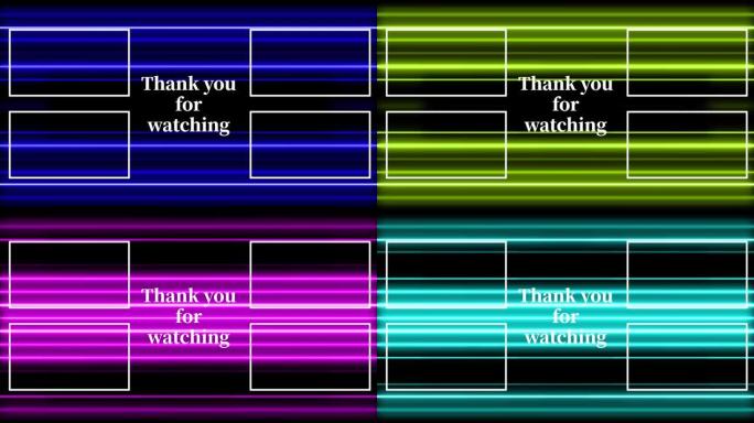霓虹灯图案结束卡结束屏幕运动图形