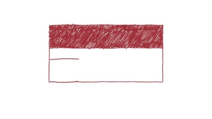 拉脱维亚国旗记号笔或铅笔彩色素描动画