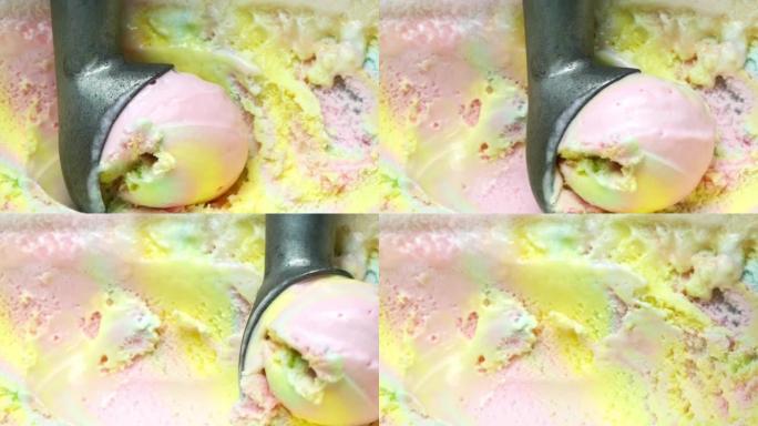 冰淇淋质地的图案和颜色。