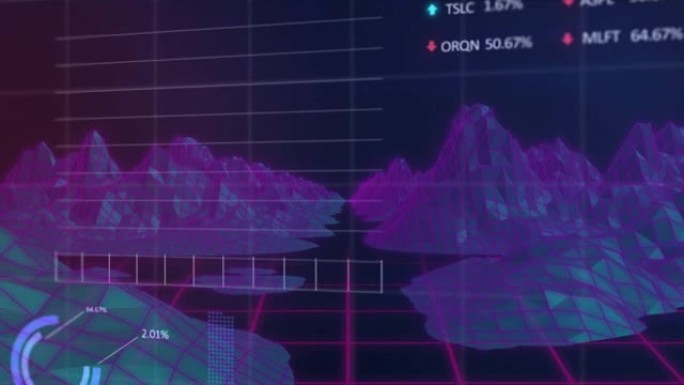 数字空间中的股票市场数据动画