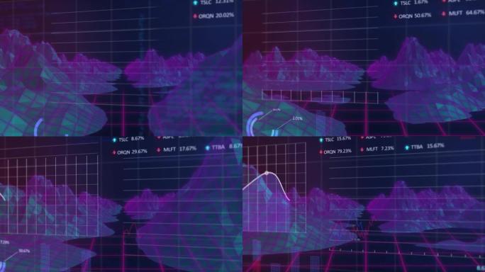 数字空间中的股票市场数据动画