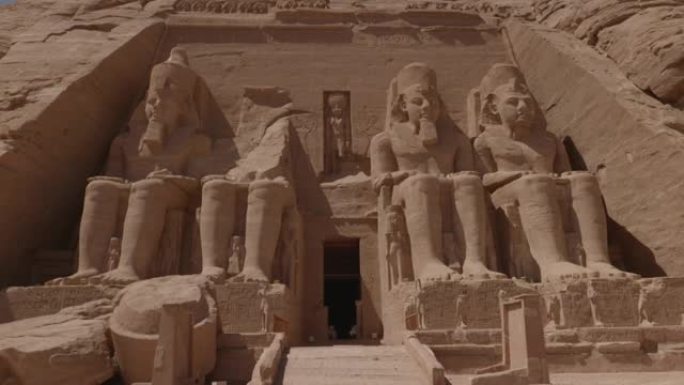 埃及的阿布辛贝神庙。埃及。拉美西斯二世的阿布辛贝神庙