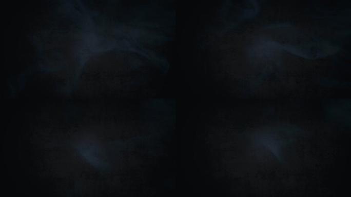 深蓝色垃圾纹理上的白烟