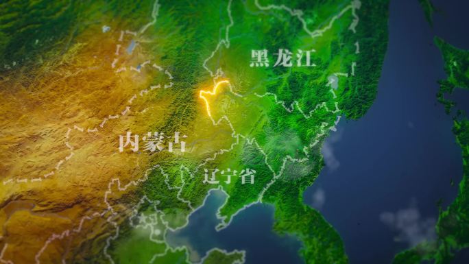 吉林省地图AE模板