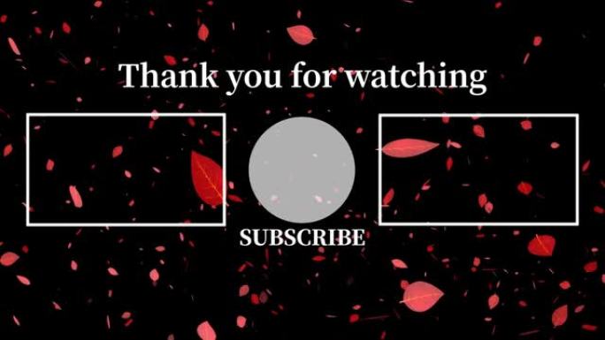 秋叶粒子YouTube端卡结束屏幕运动图形