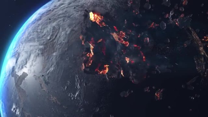 巨大的小行星流星岩石地球