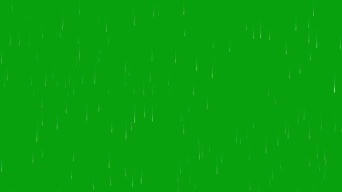 落雨滴绿屏背景的运动图形