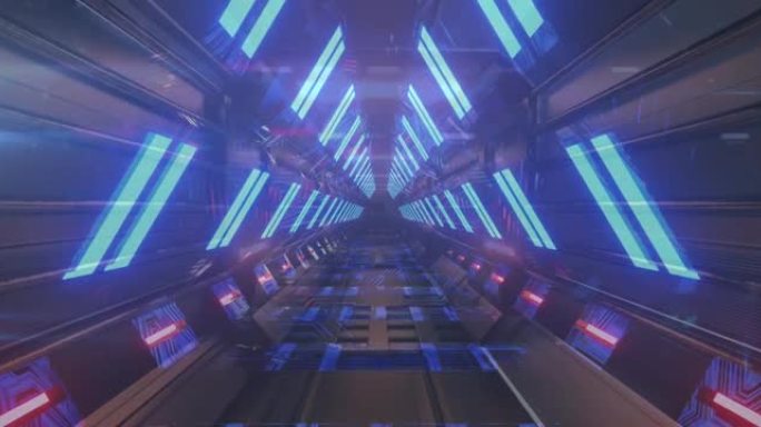 数字隧道上的屏幕动画