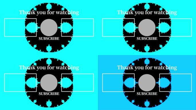 迷幻浮华结束卡结束屏幕运动图形