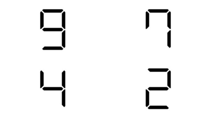 数字时钟倒计时计时器动画运动图形