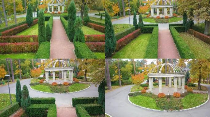 布查中央公园的绿色英国修剪花园。