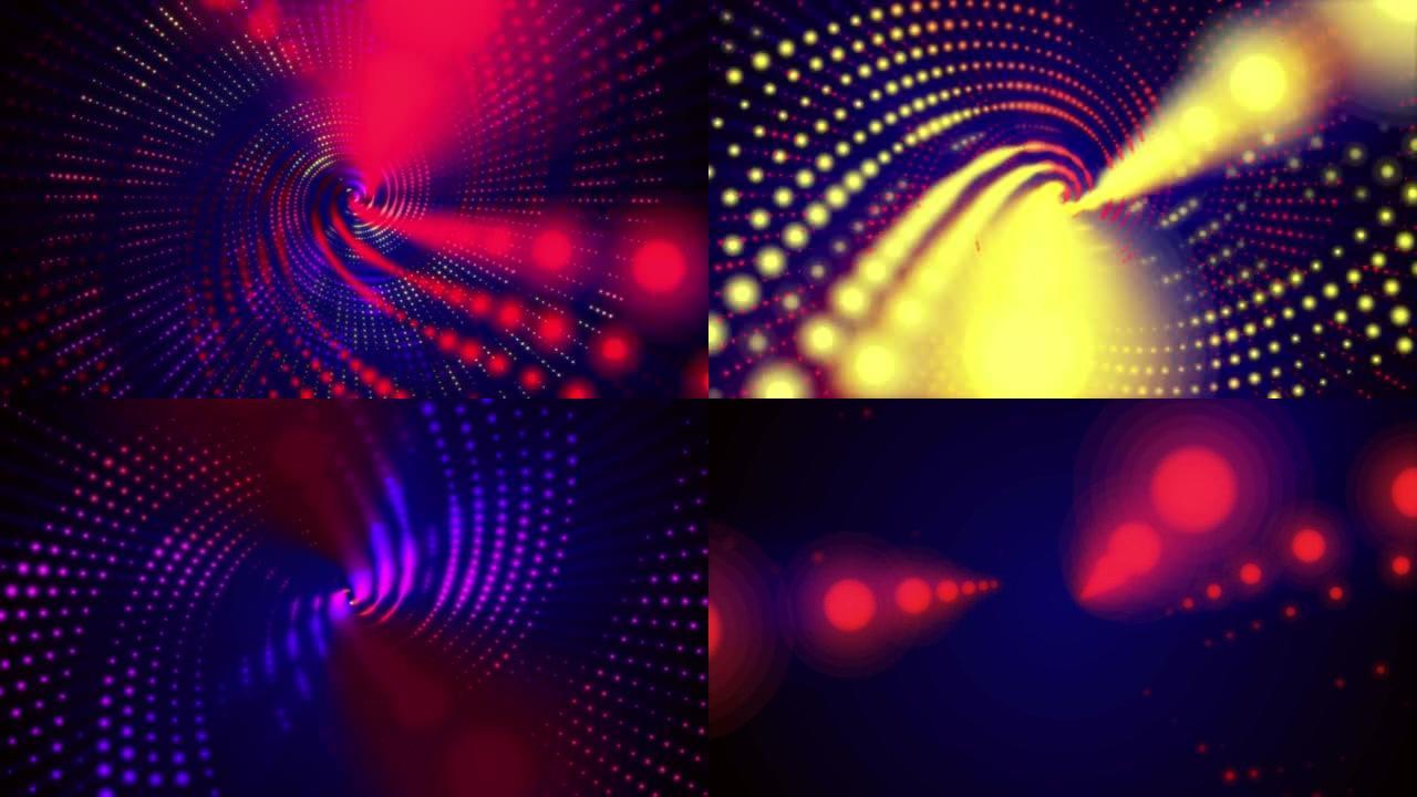 抽象动画背景漩涡螺旋光4k