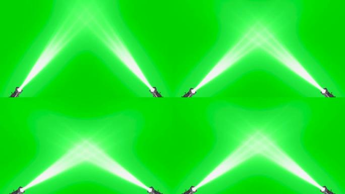 抽象运动背景绿色聚光灯。