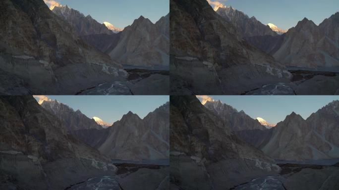 巴基斯坦北部冰川的风景