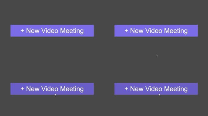 光标滑动并单击新的视频会议商务视频会议以进行工作。鼠标光标滑过单击 “在Internet上在线开始虚