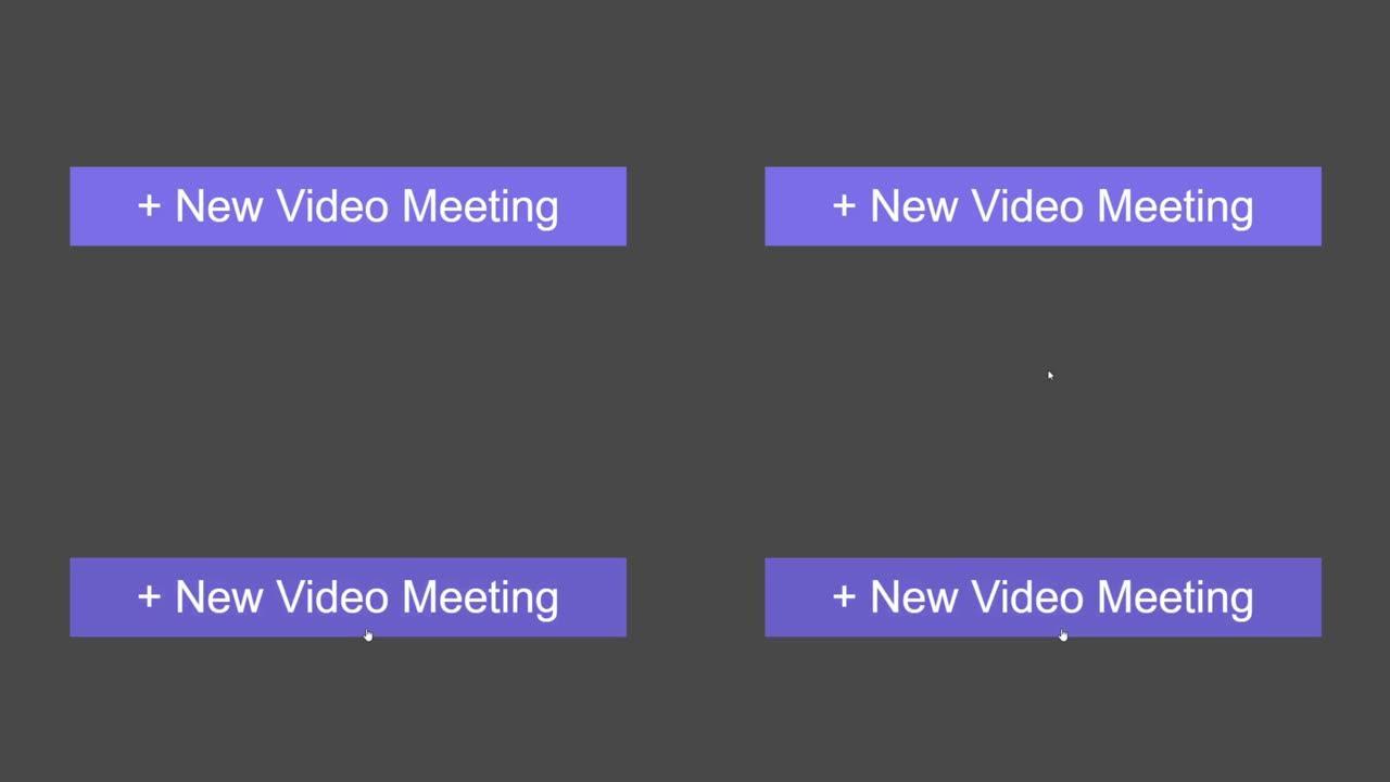 光标滑动并单击新的视频会议商务视频会议以进行工作。鼠标光标滑过单击 “在Internet上在线开始虚