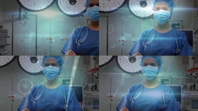 手术室中女性外科医生的联系网络动画