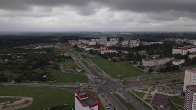 维捷布斯克城市的空中景观