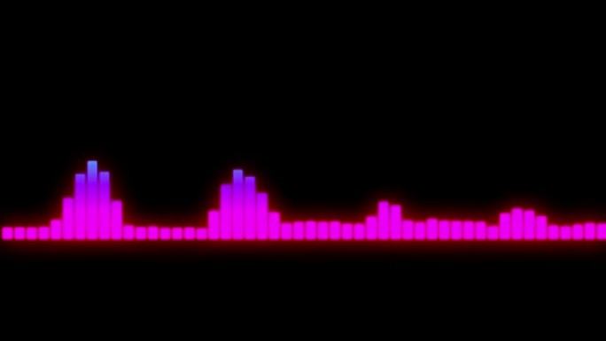 黑色背景上的动画红色nois波。