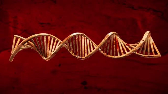 变异DNA在人体内部移动的特写视图