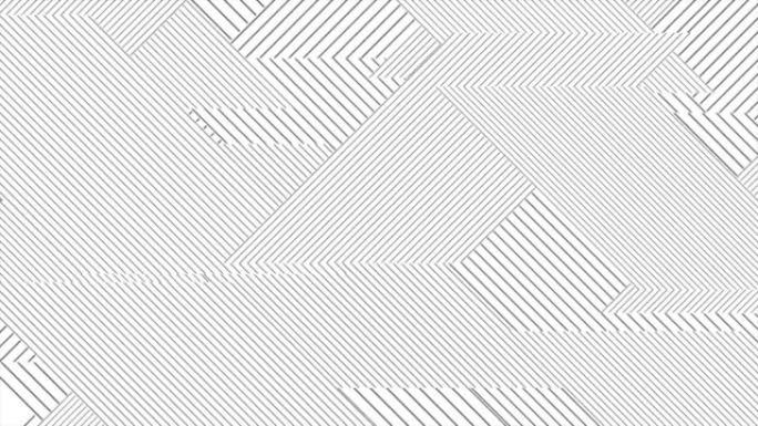 抽象高科技几何白灰线性图案视频动画