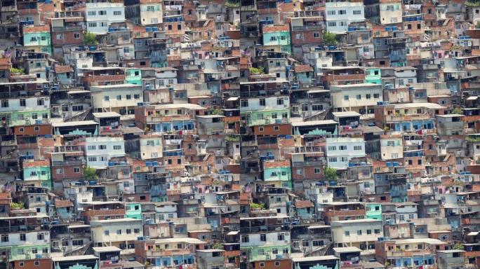 巴西里约热内卢贫民窟地区的穷人房屋