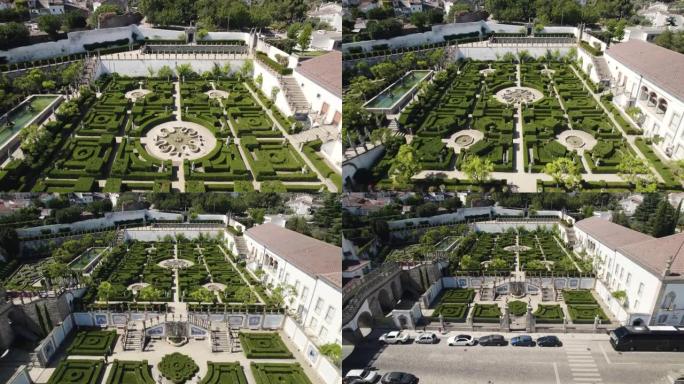 空中飞回的花园圣公会宫的卡斯特罗布兰科，葡萄牙